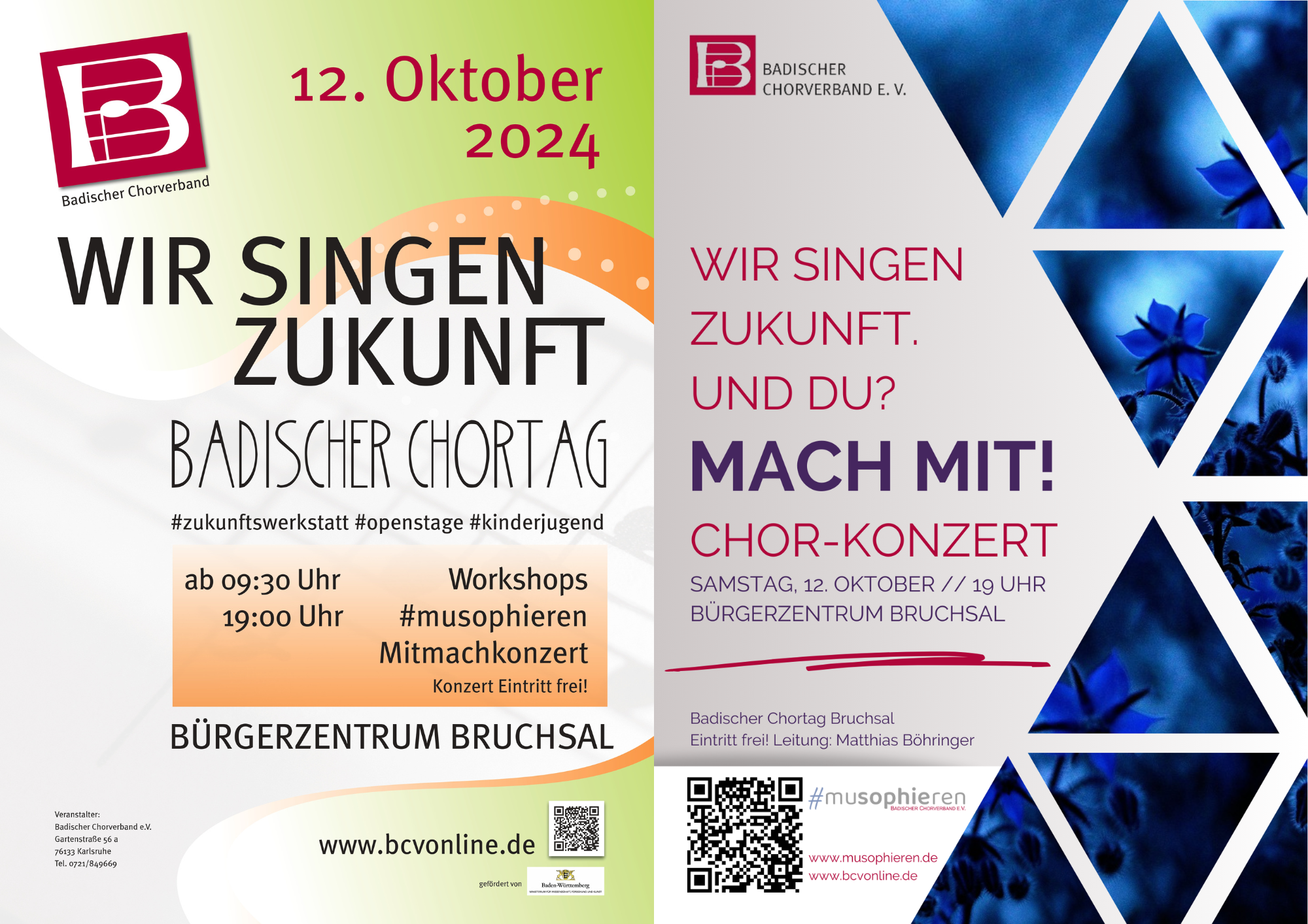 Flyer "Badischer Chortag 2024" Flyer "Badischer Chortag 2024"